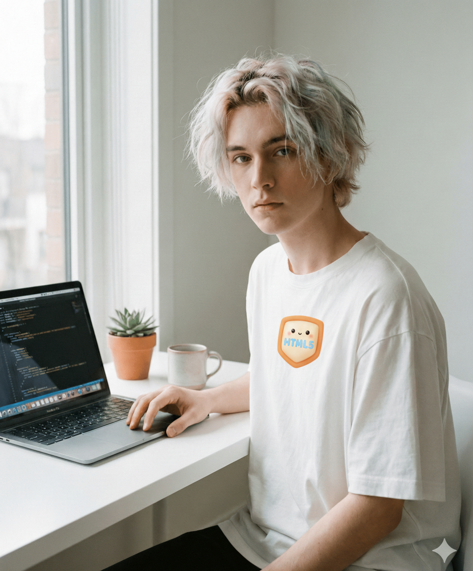 White Product with Model